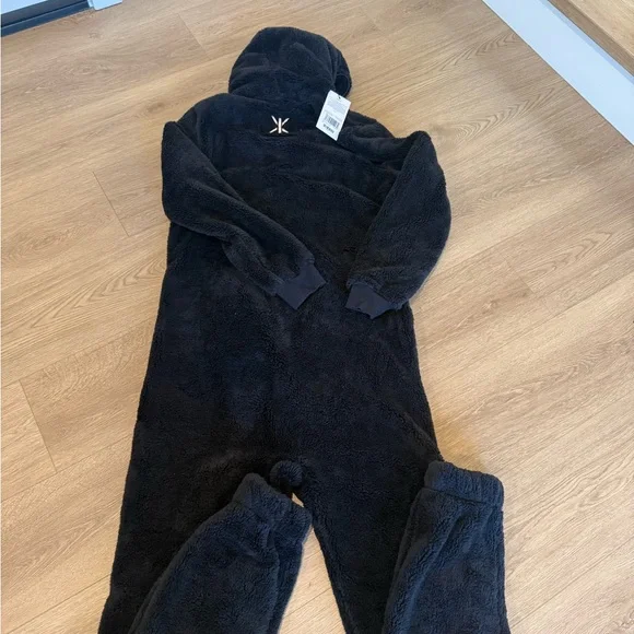 ONEPIECE Black Hooded Onesie - new puppy jumpsuit - small. BRAND NEW WITH TAGS - Picture 9 of 10
